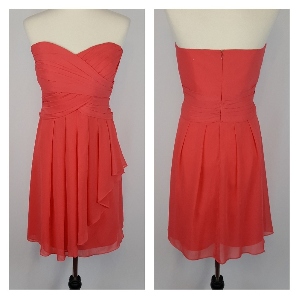 David's Bridal Short Crinkle Chiffon
